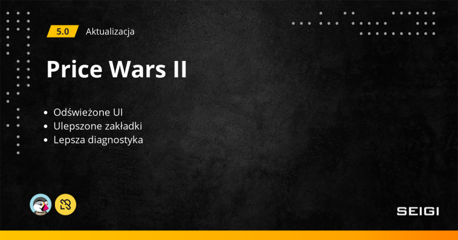 prestashop PriceWars II 5.0 – nowy interfejs, koniec z sesjami i lepsza diagnostyka